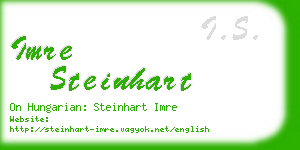 imre steinhart business card